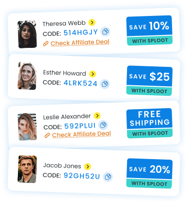 Save Instantly With Codes From Your Favorite Influencers - Sploot